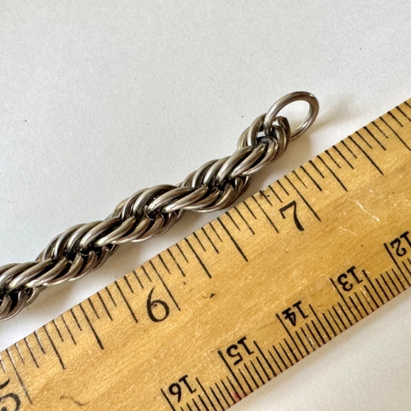 Twisted Chain Bracelet, Men and Women, silver-tone metal - Picture 7 of 7